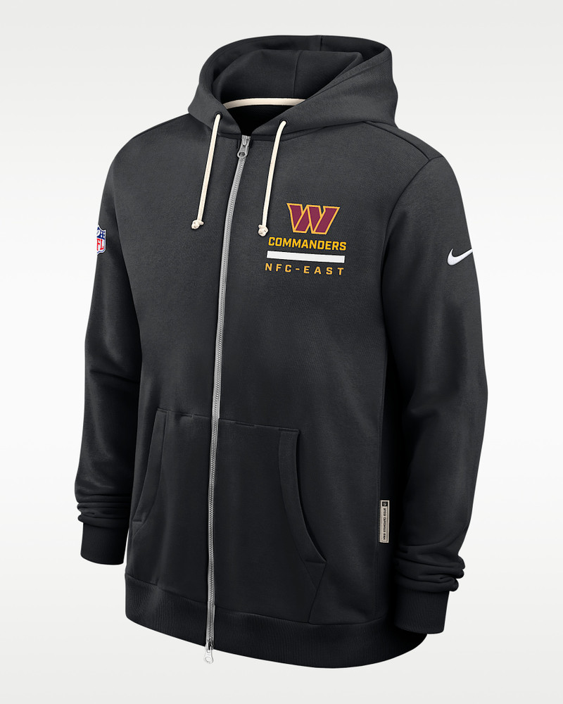 Washington Commanders Utility Player Sideline Men's Nike Dri-FIT NFL Full-Zip Hoodie 1