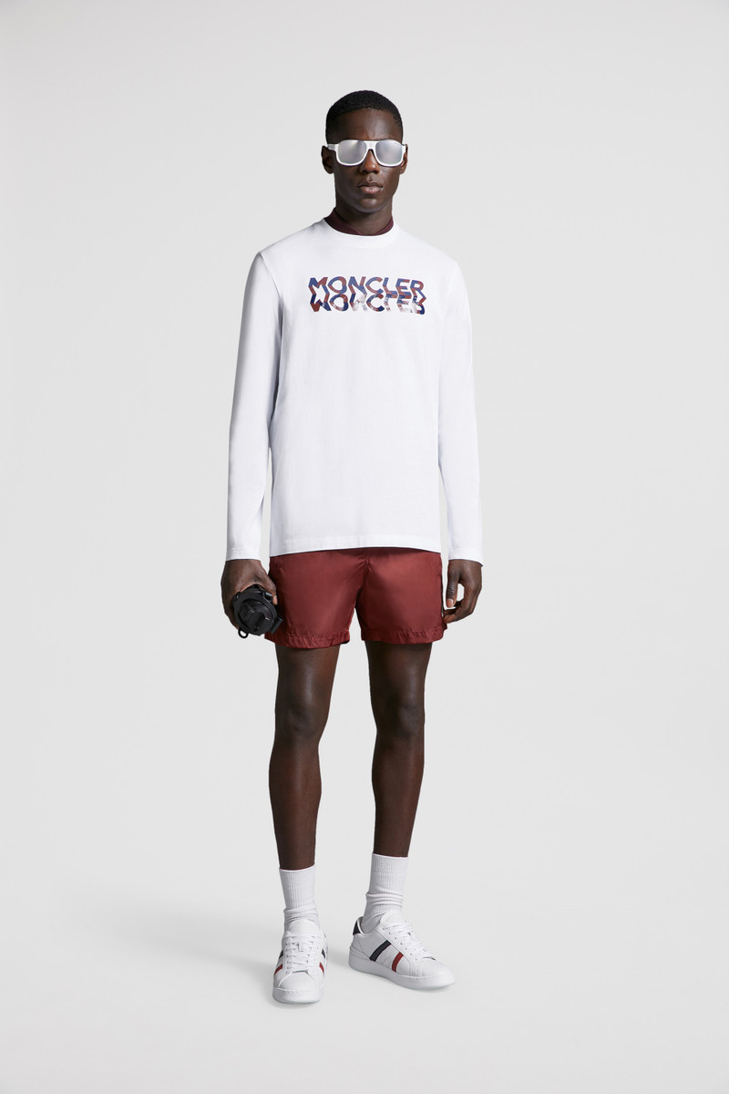 Moncler Logo Patch Swim Shorts outlook