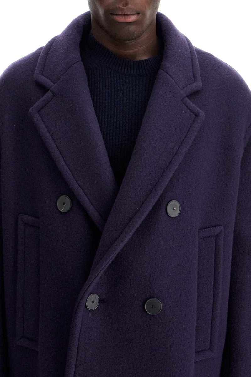 Lanvin Double-Breasted Heavy Wool Coat - 4