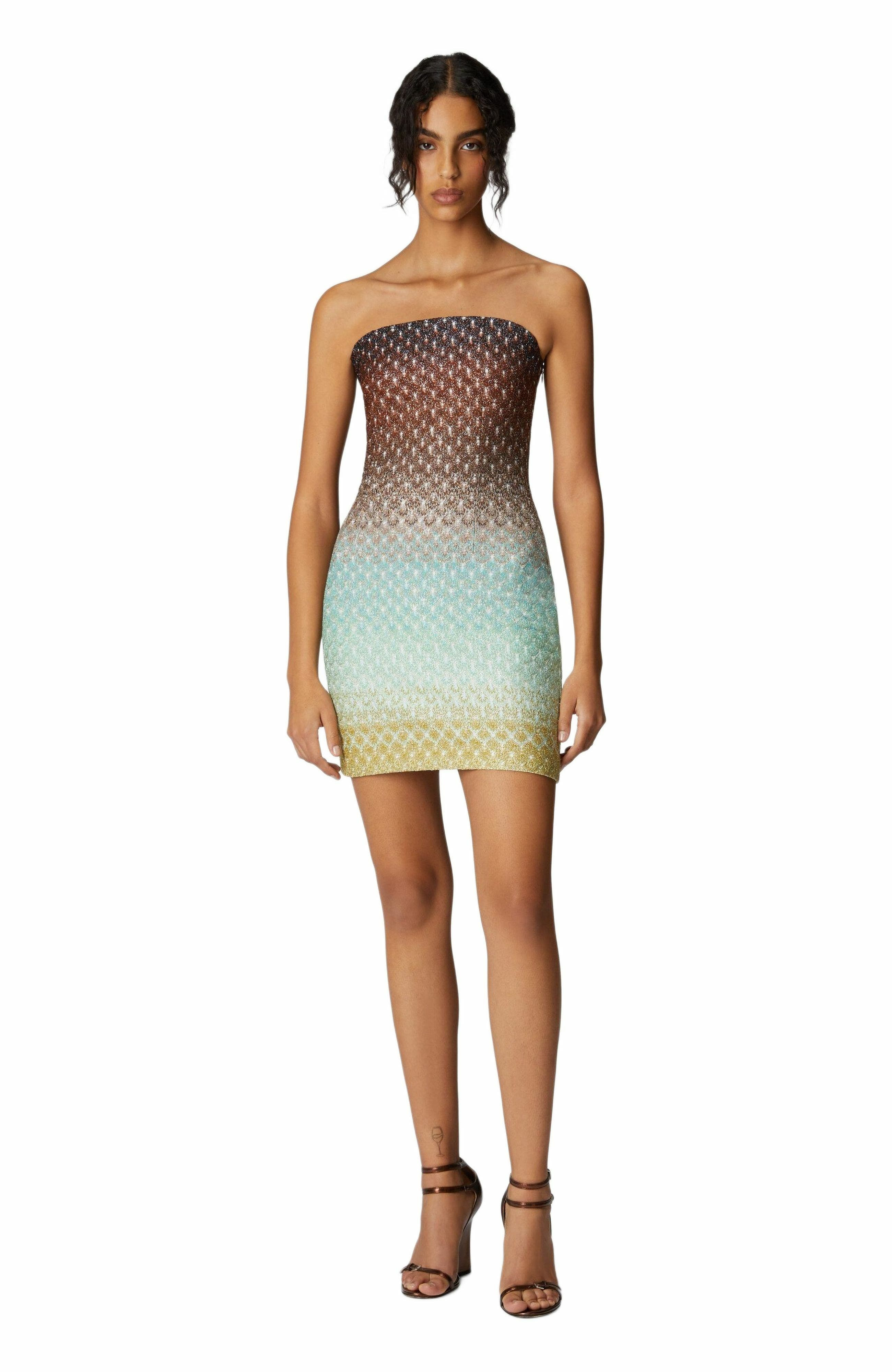 Missoni Strapless Mini Dress In Dégradé Lace in Multicoloured at Nordstrom - 9