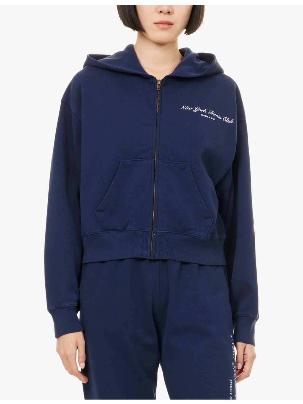 Logo-Embroidered Zip-Up Cotton-Jersey Hoody - 3