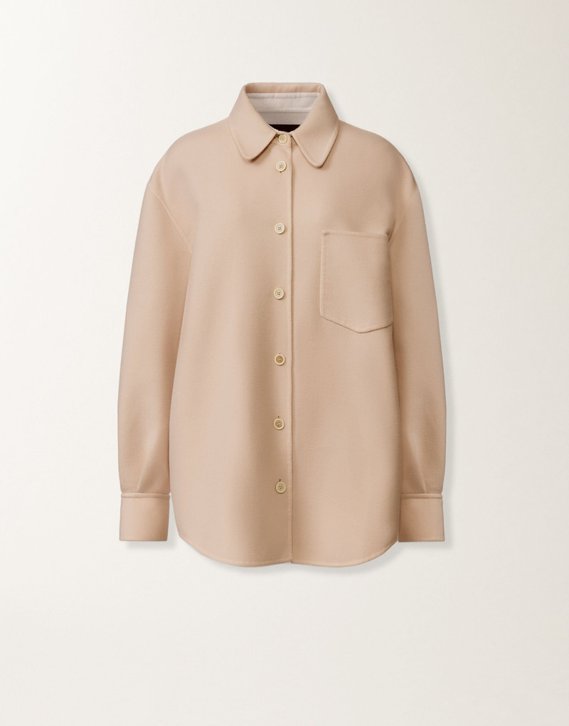 Long shirt in double wool 1