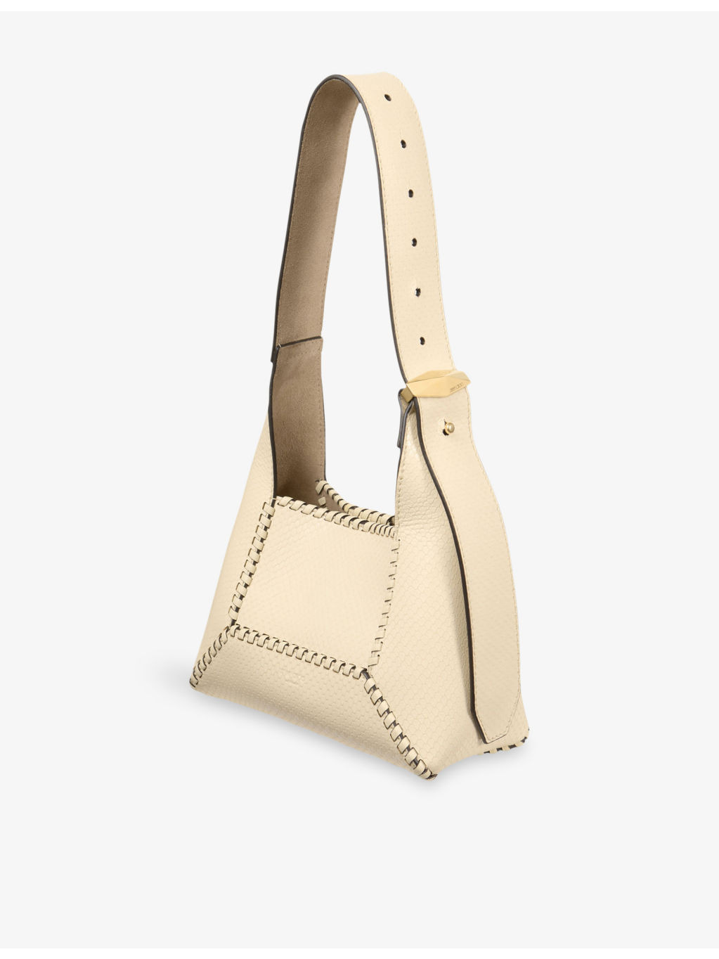 Diamond Hobo Small Snakeskin-Embossed Leather Shoulder Bag - 5