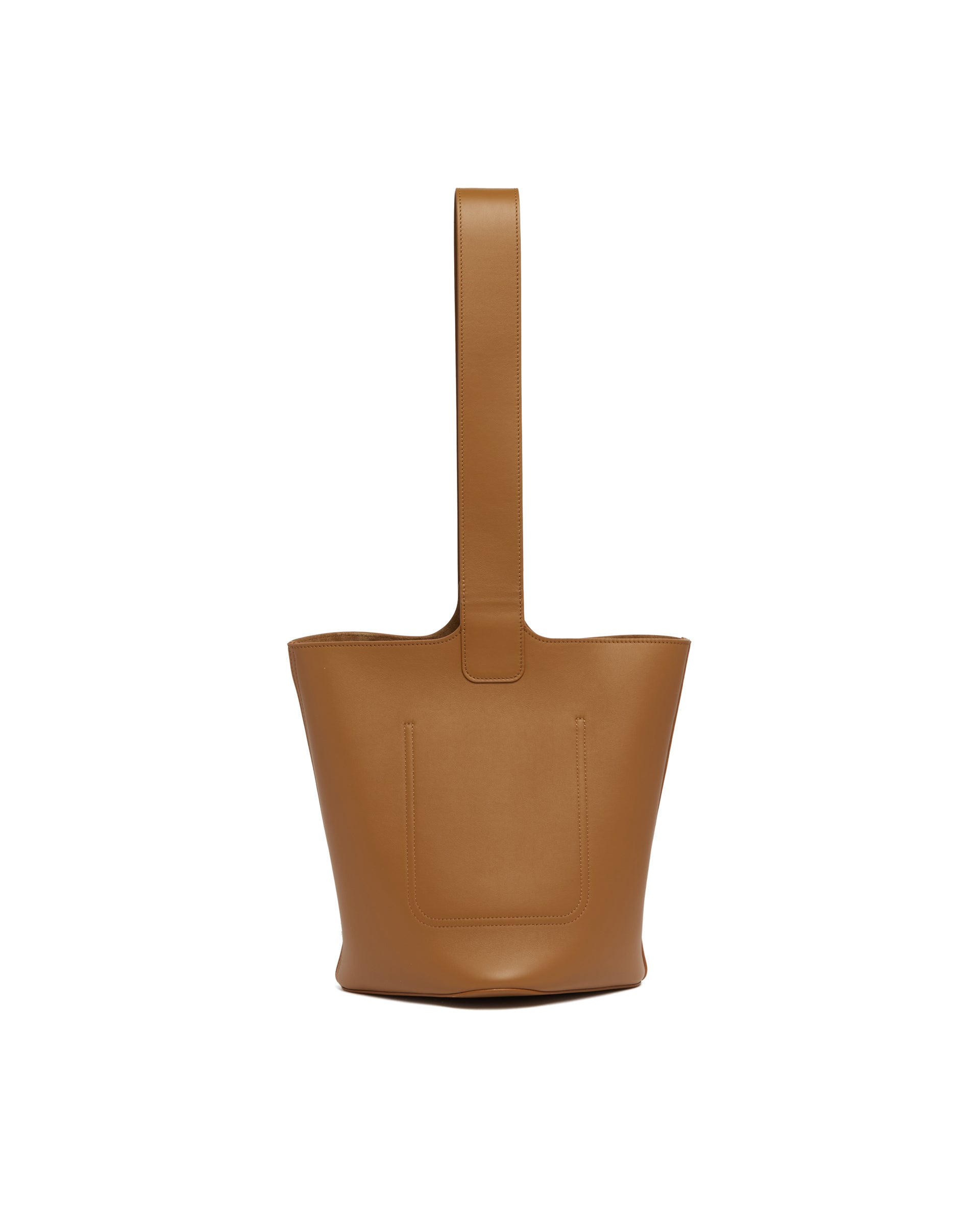 Beige Medium Pebble Bucket Bag - 7