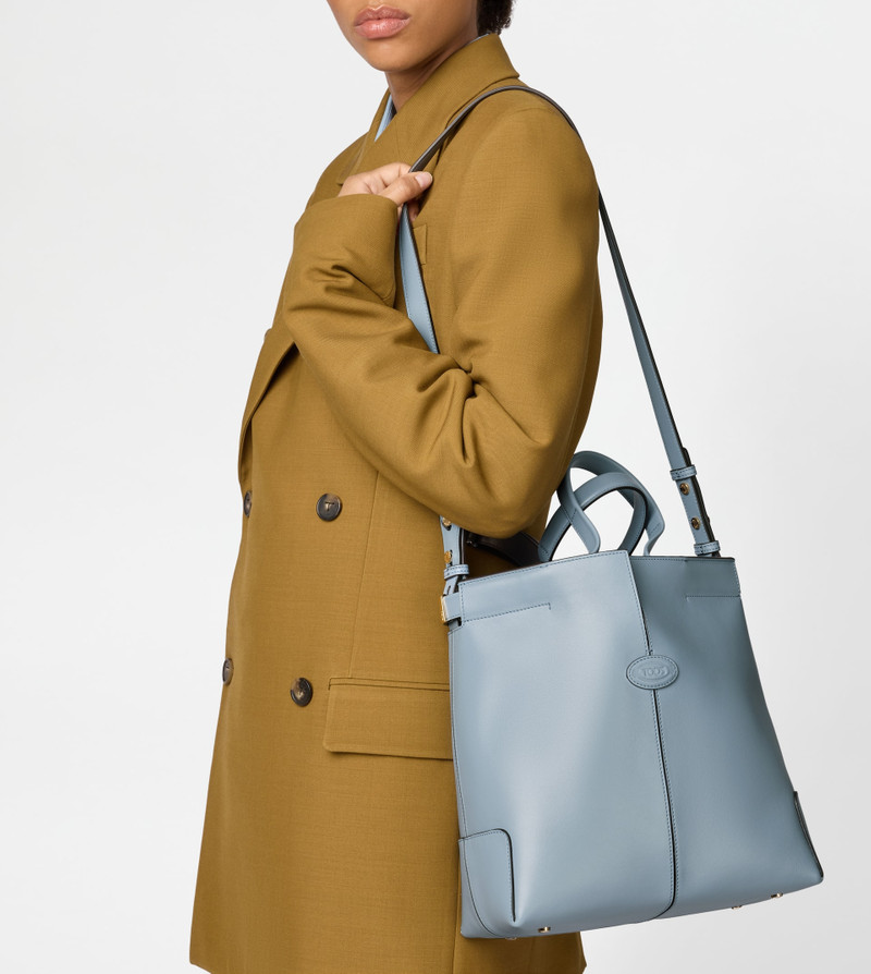 Tod's TOD'S DI BAG FOLIO IN LEATHER SMALL - LIGHT BLUE outlook