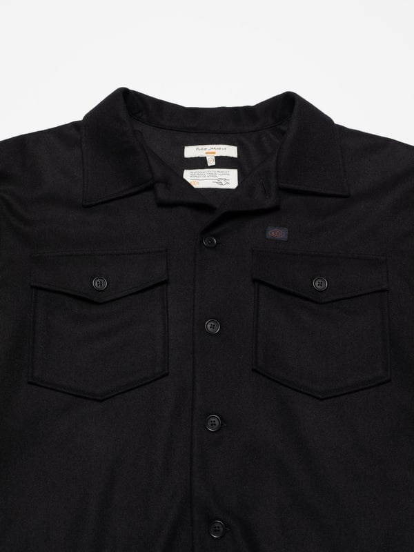 Vincent Solid Board Shirt Black - 2