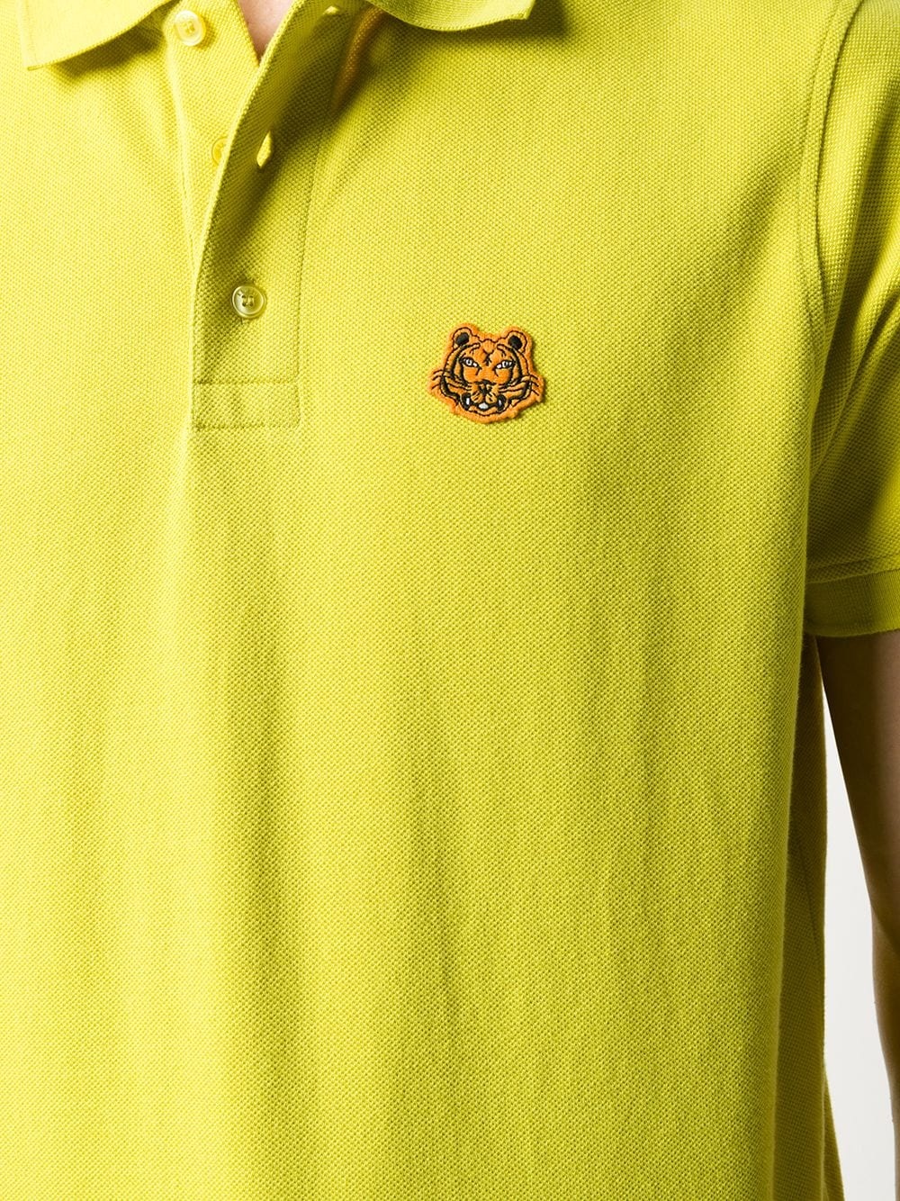 tiger motif polo shirt - 5