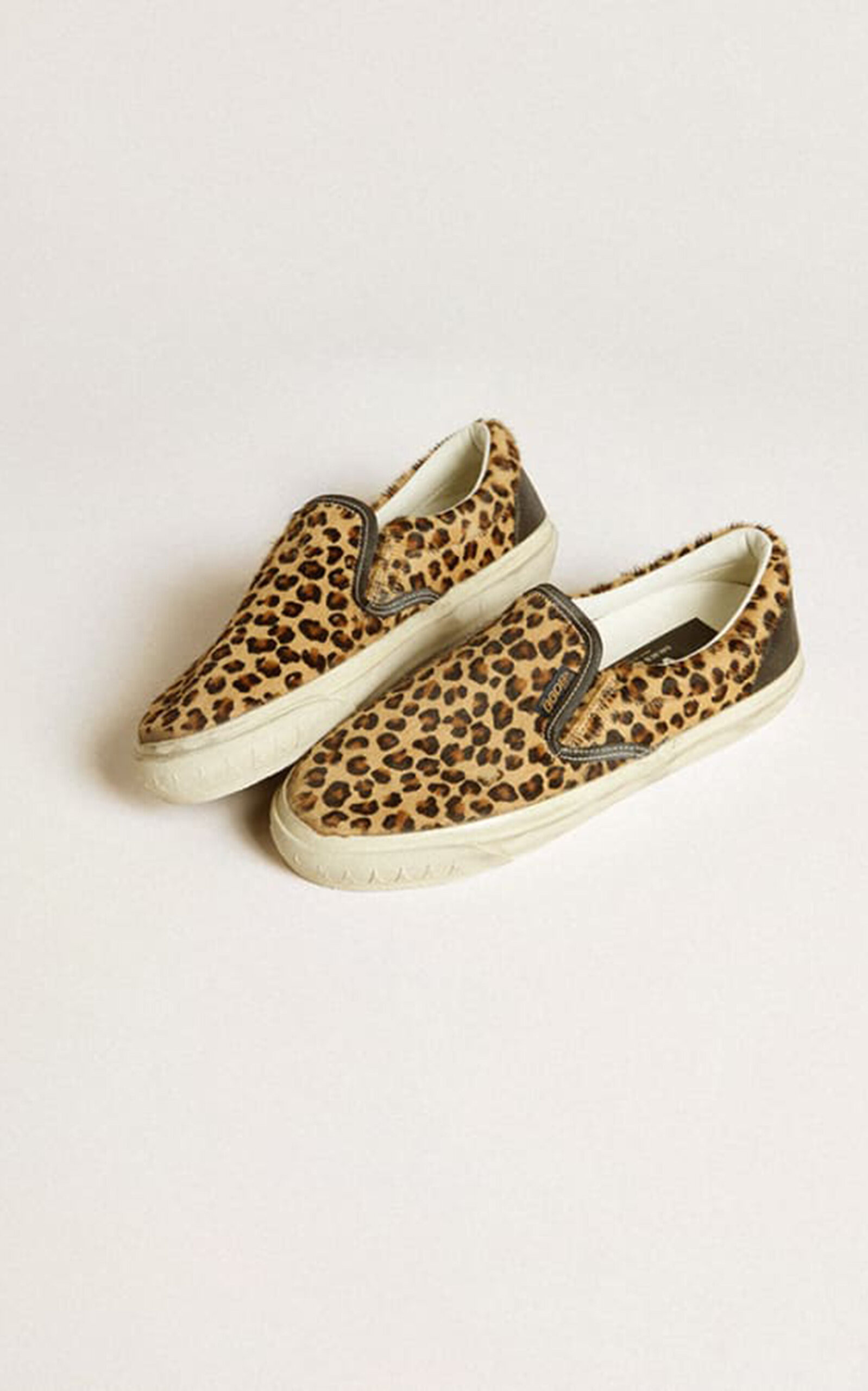 Calfhair and Leather Slip-On Sneakers animal - 3