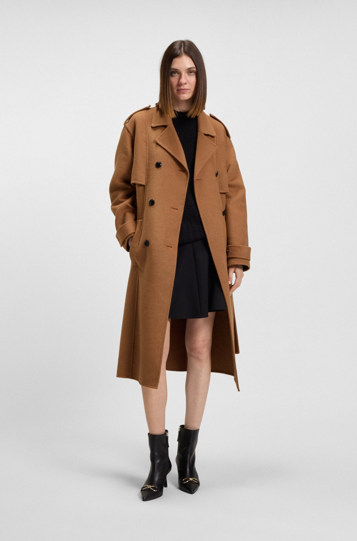 RELAXED-FIT TRENCH COAT WITH STACKED-LOGO RIVET - 2