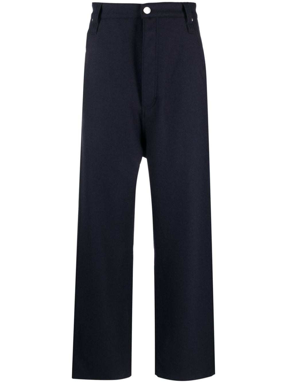 straight-leg virgin-wool trousers - 1