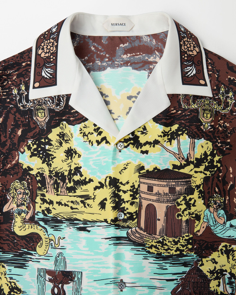 VERSACE Printed Silk Twill Slim Shirt outlook