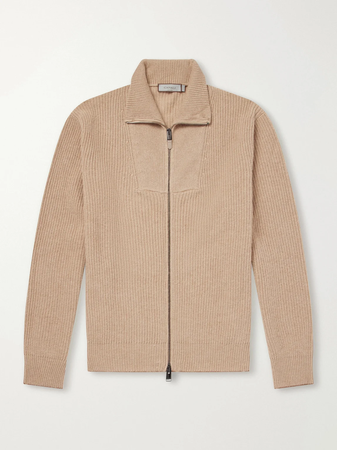 Wool and Cashmere-Blend Zip-Up Sweater - 1