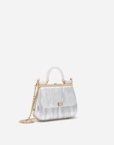 Dolce & Gabbana Sicily box bag in mother-of-pearl sint glass outlook