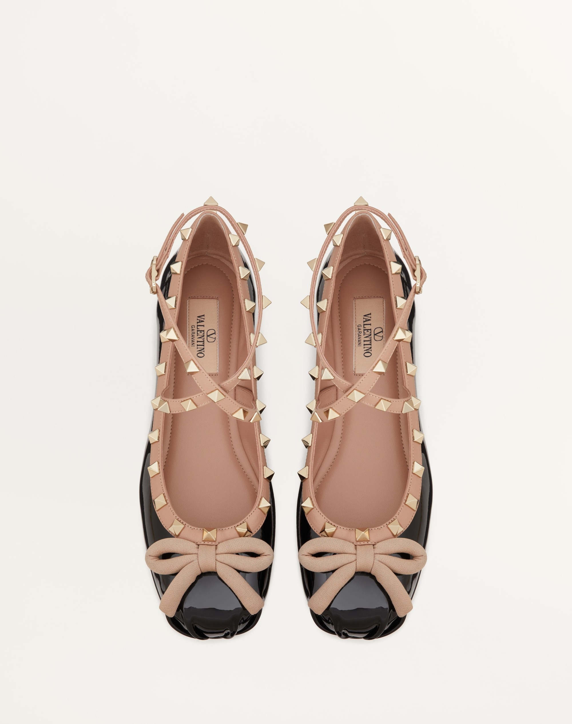ROCKSTUD PATENT LEATHER BALLERINA - 4