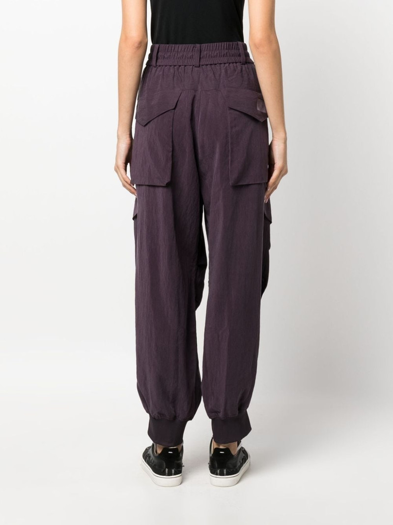 high-waisted cargo track-pants 4