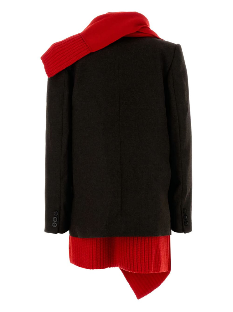 sacai layered wool blazer outlook