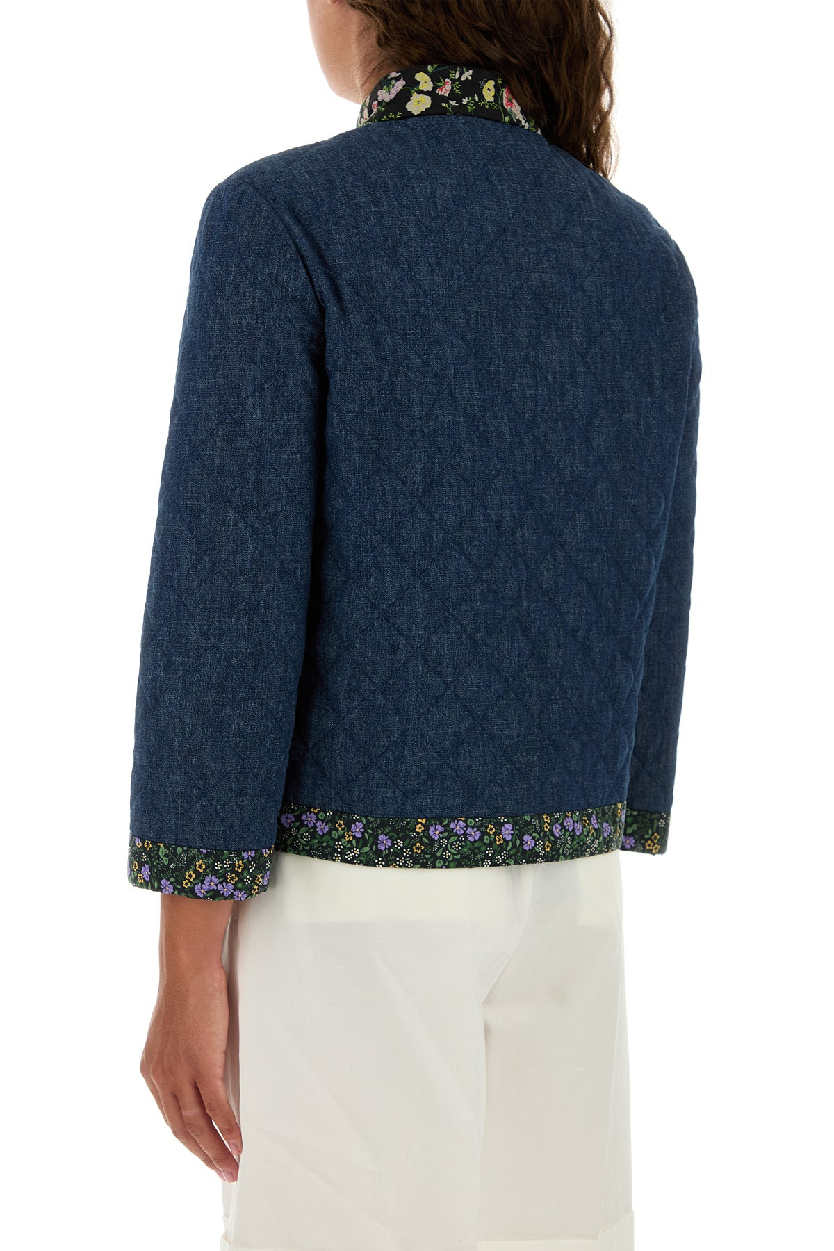 Blue chambray blazer - 4