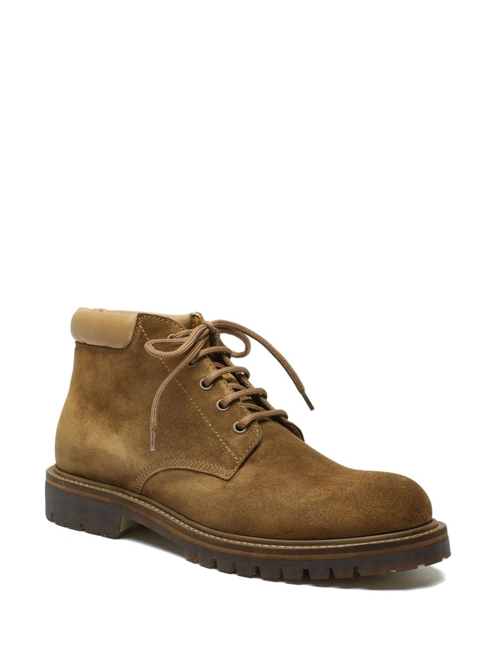 lace-up suede boots - 2
