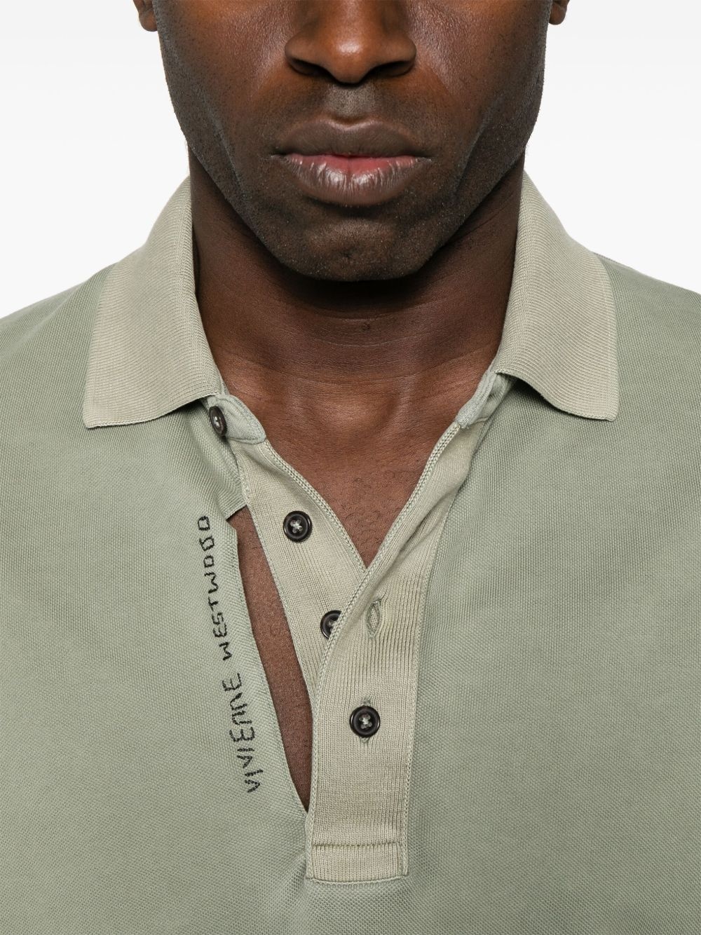 garment-dyed piqué polo shirt - 4