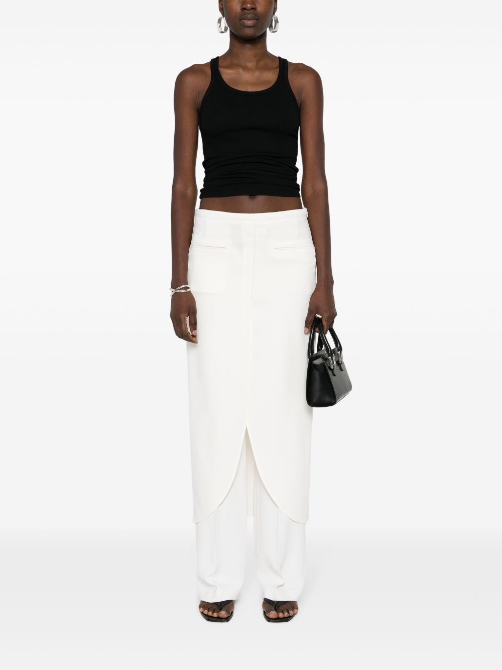 sleeveless ribbed-knit top - 2