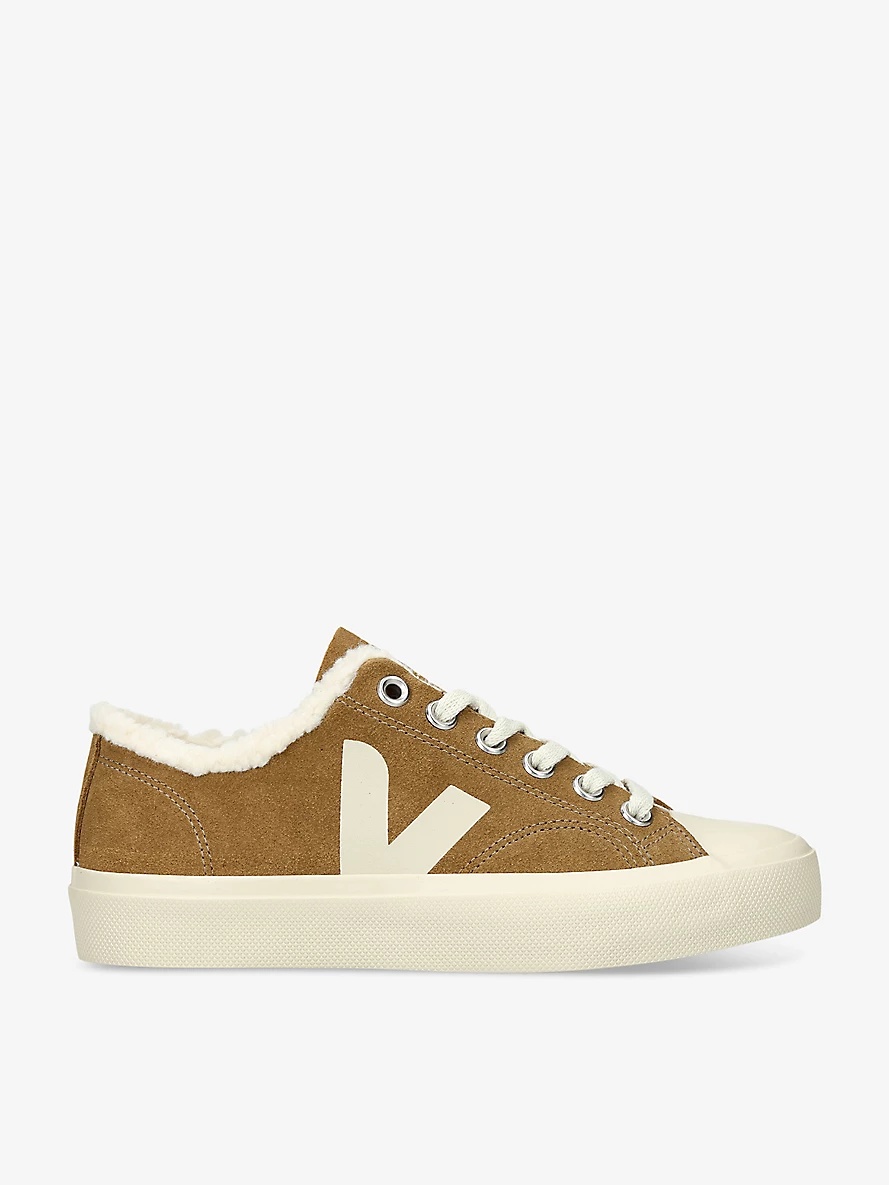 Wata shearling-lined suede low-top trainers - 1