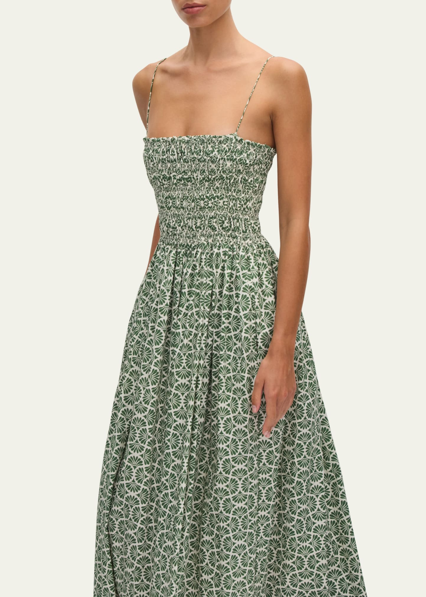 Shirred Bodice Maxi Dress - 4