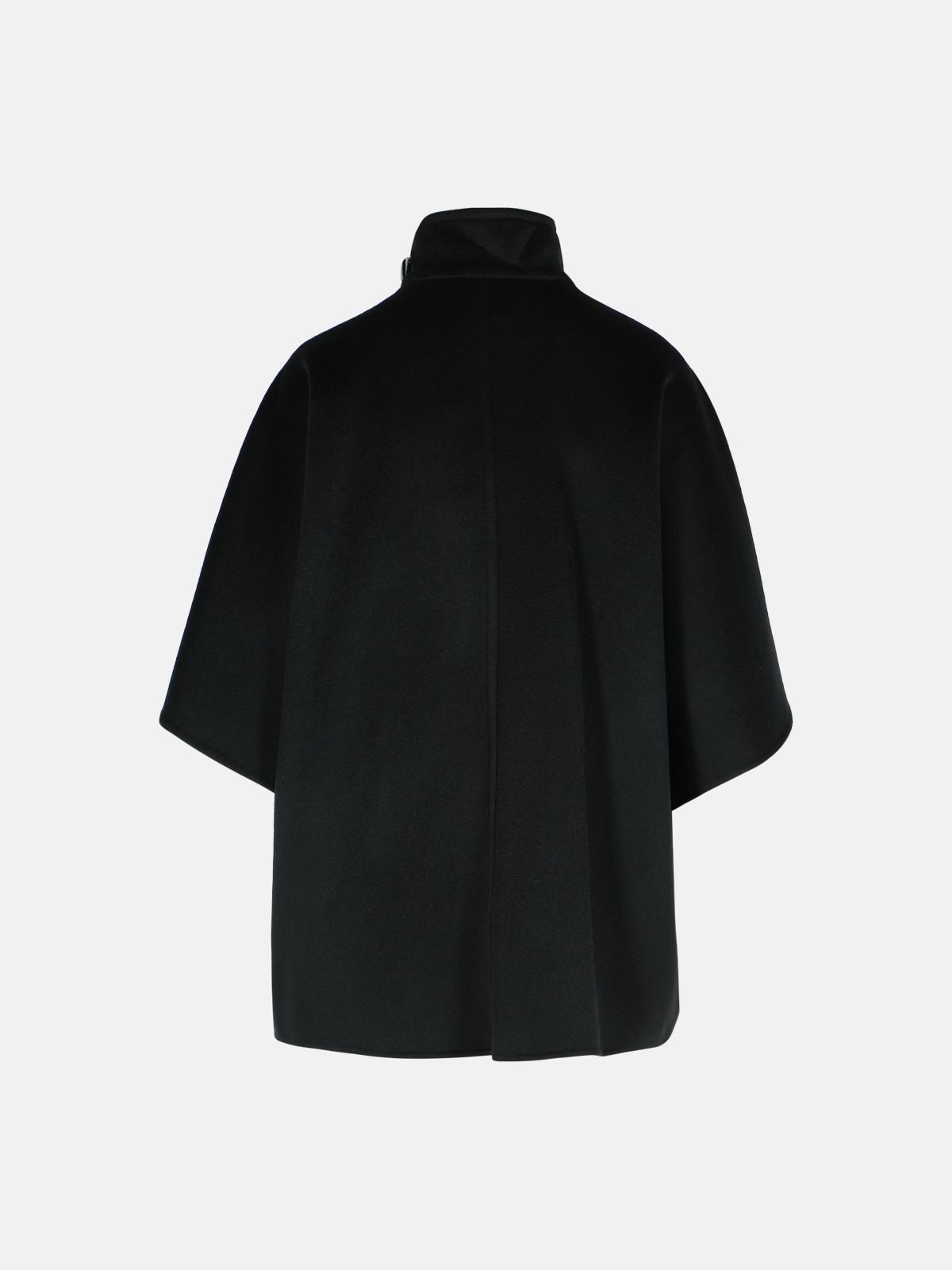 'DERRIK' BLACK CASHMERE CAPE - 3