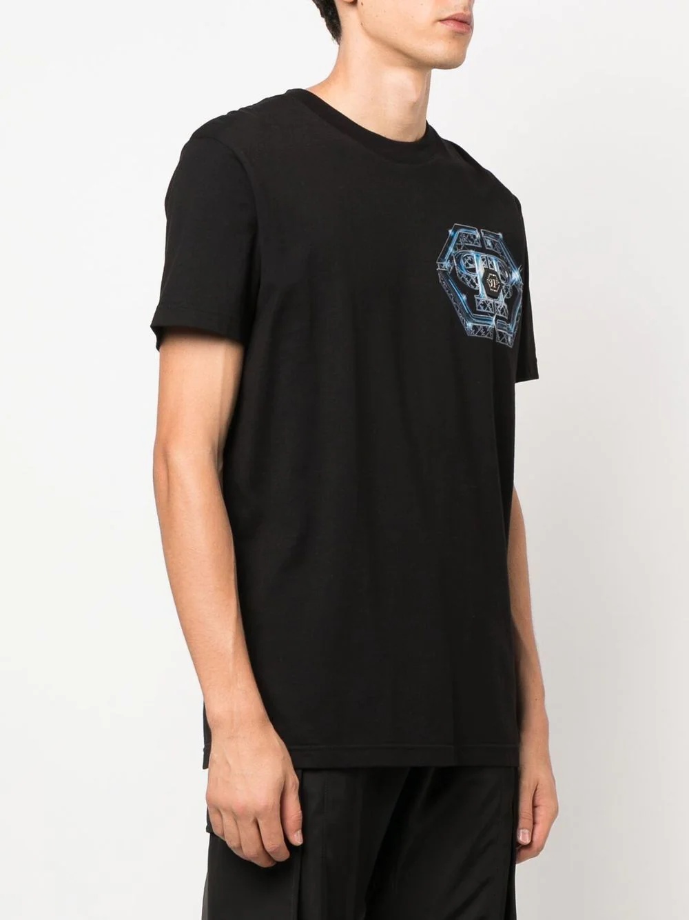 Hexagon logo-print T-shirt - 3