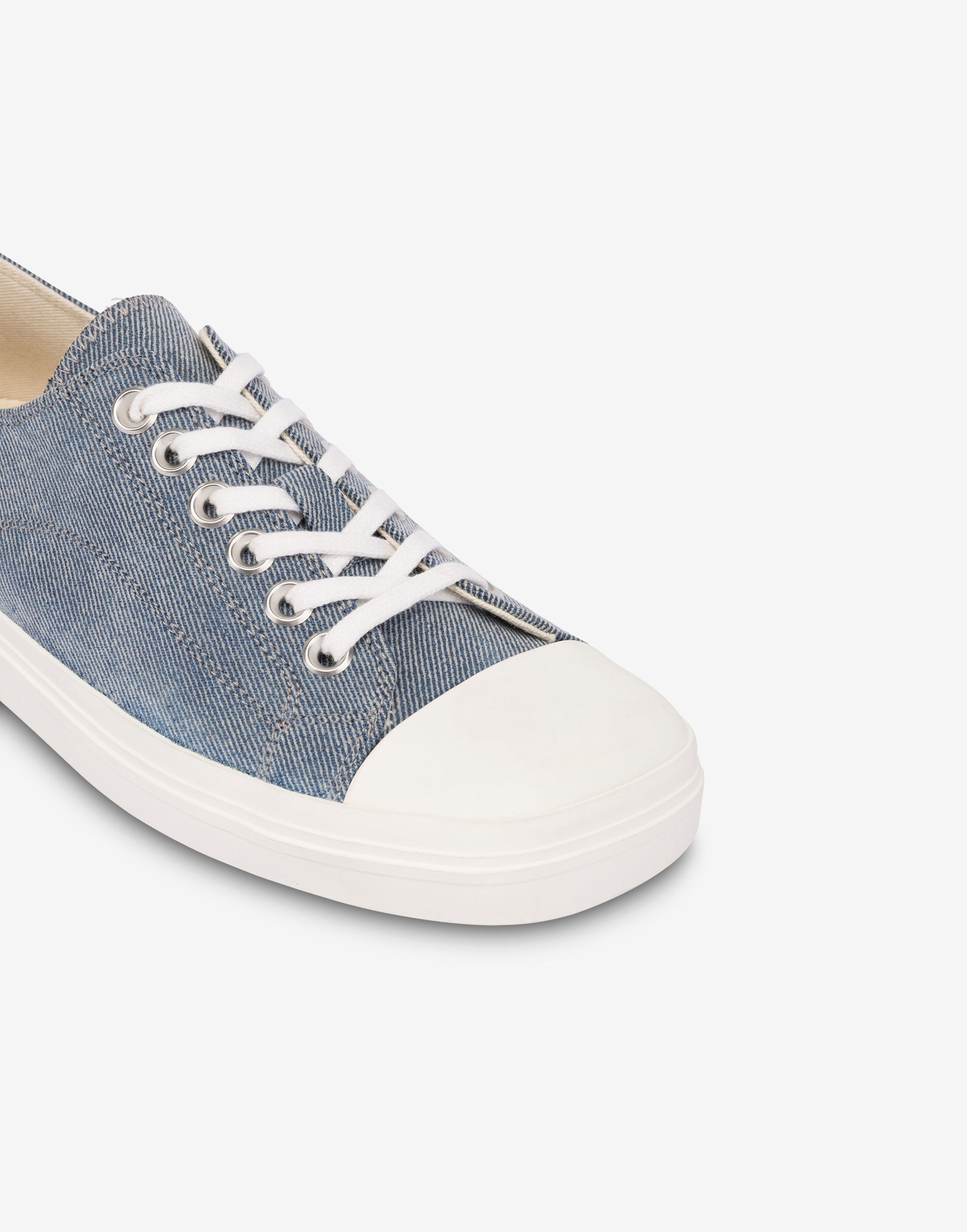 FLOCKED DENIM SNEAKERS - 3