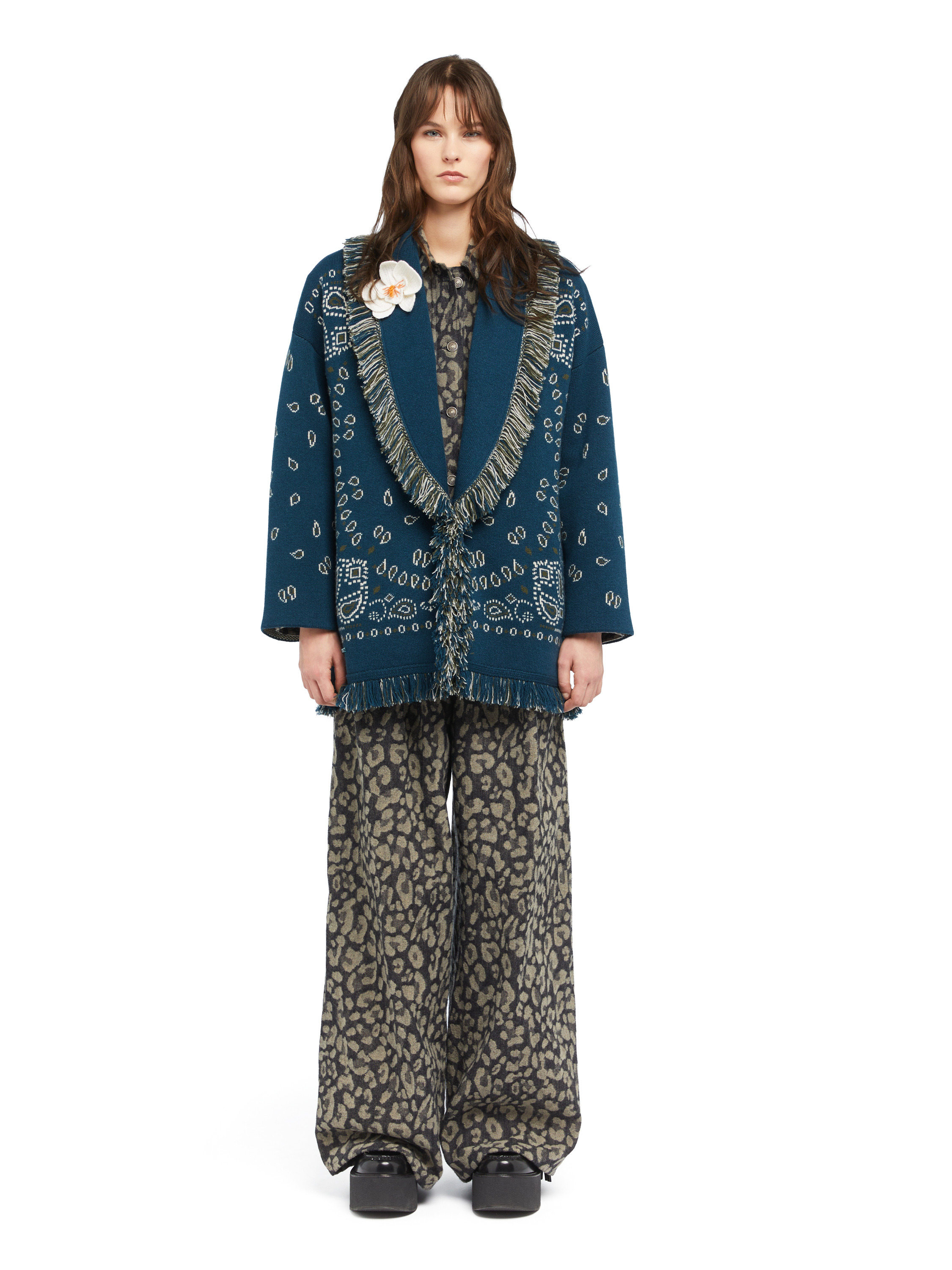 Bandana Jacquard Cardigan - 4