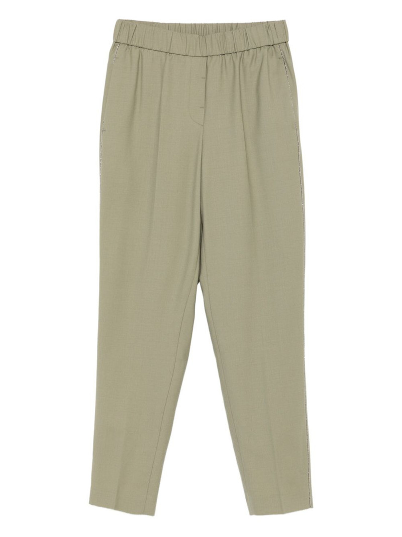 elastic-waist embellished trousers 1