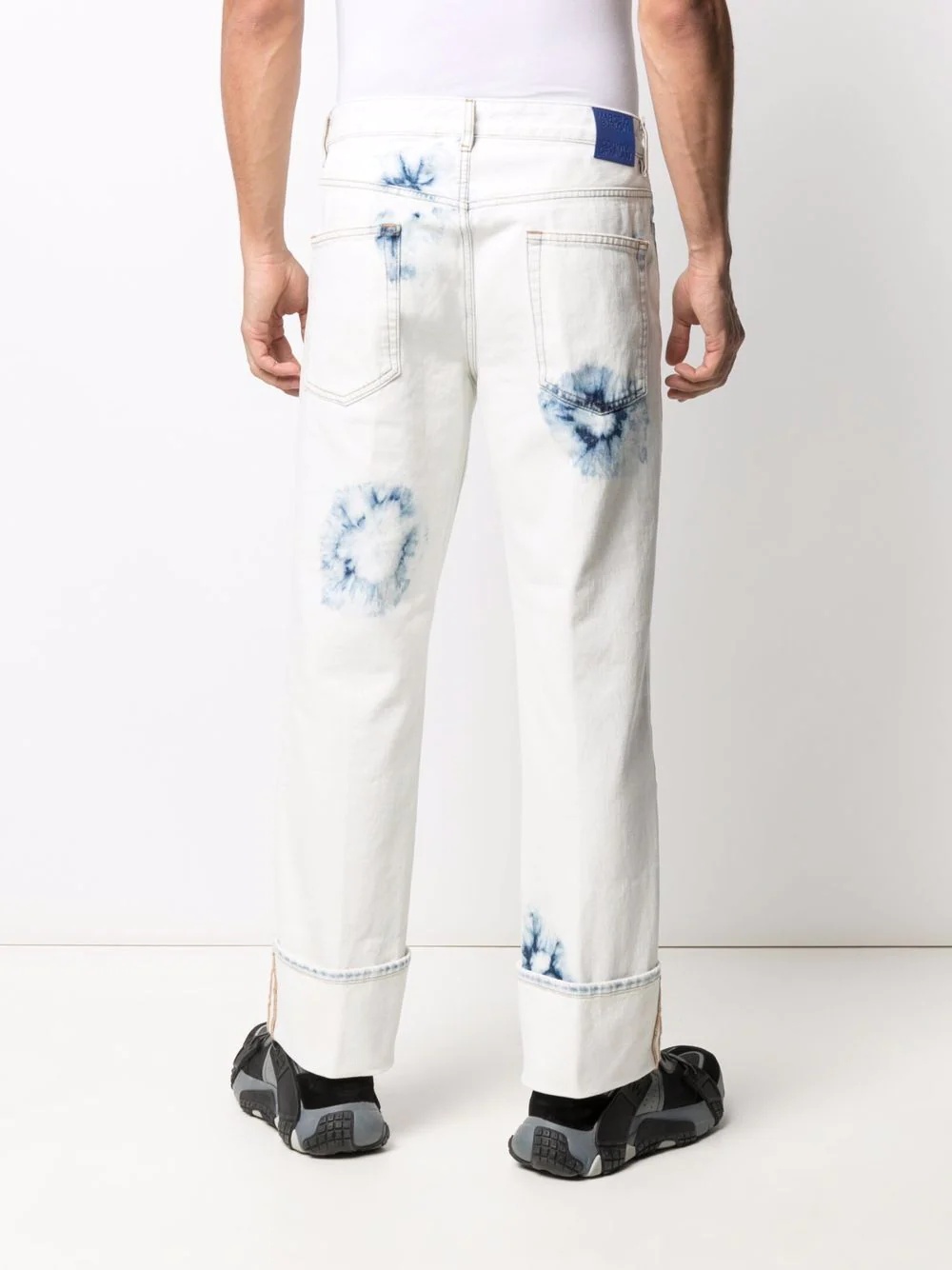 tie-dye straight-leg jeans - 4