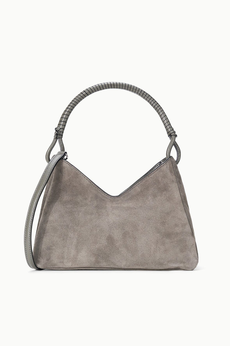 STAUD VALERIE SHOULDER BAG STORM SUEDE 1