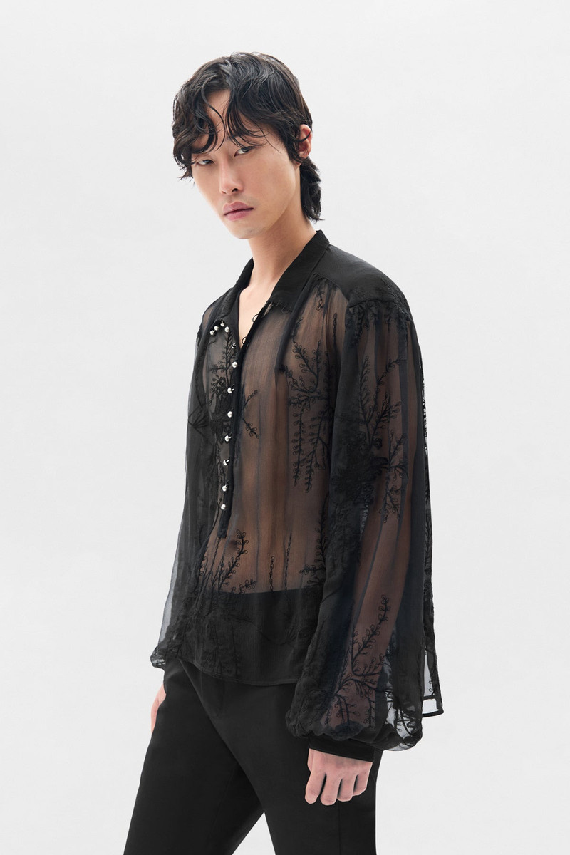 Ann Demeulemeester Thorald High Comfort Cropped Serafino Top outlook