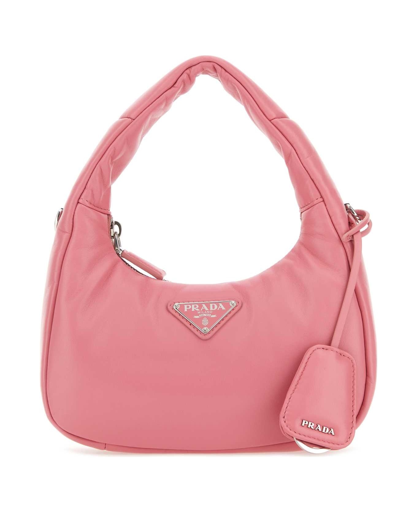 Pink Nappa Leather Mini Prada Soft Handbag - 1