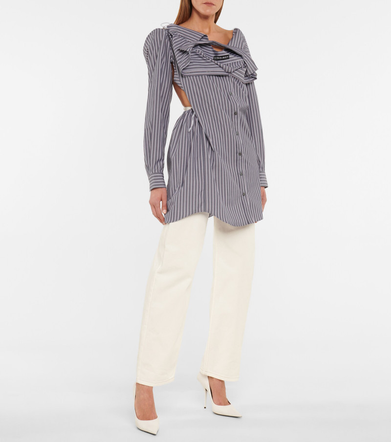 Y/Project Striped cotton shirt dress outlook