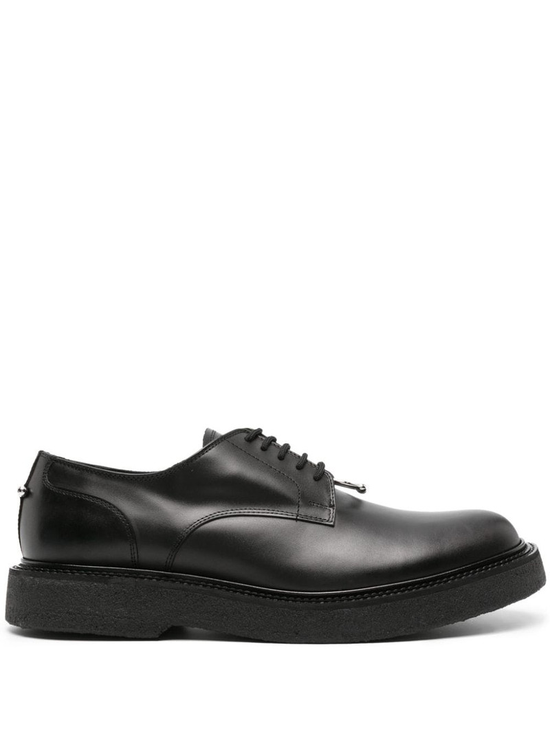 ring-hardware detailing leather derby shoes 1