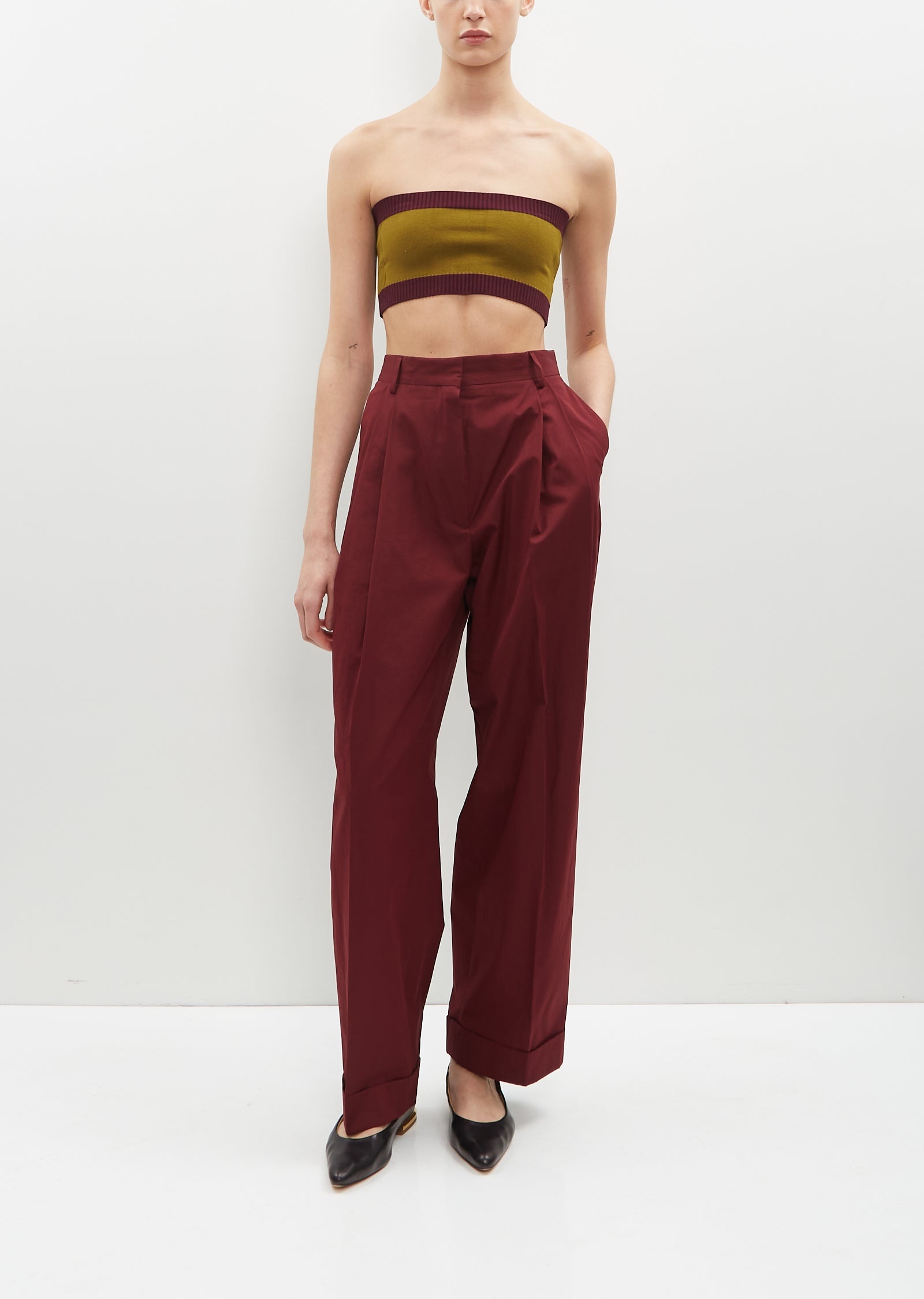 Tilly Bandeau — Bordeaux / Ochre - 4