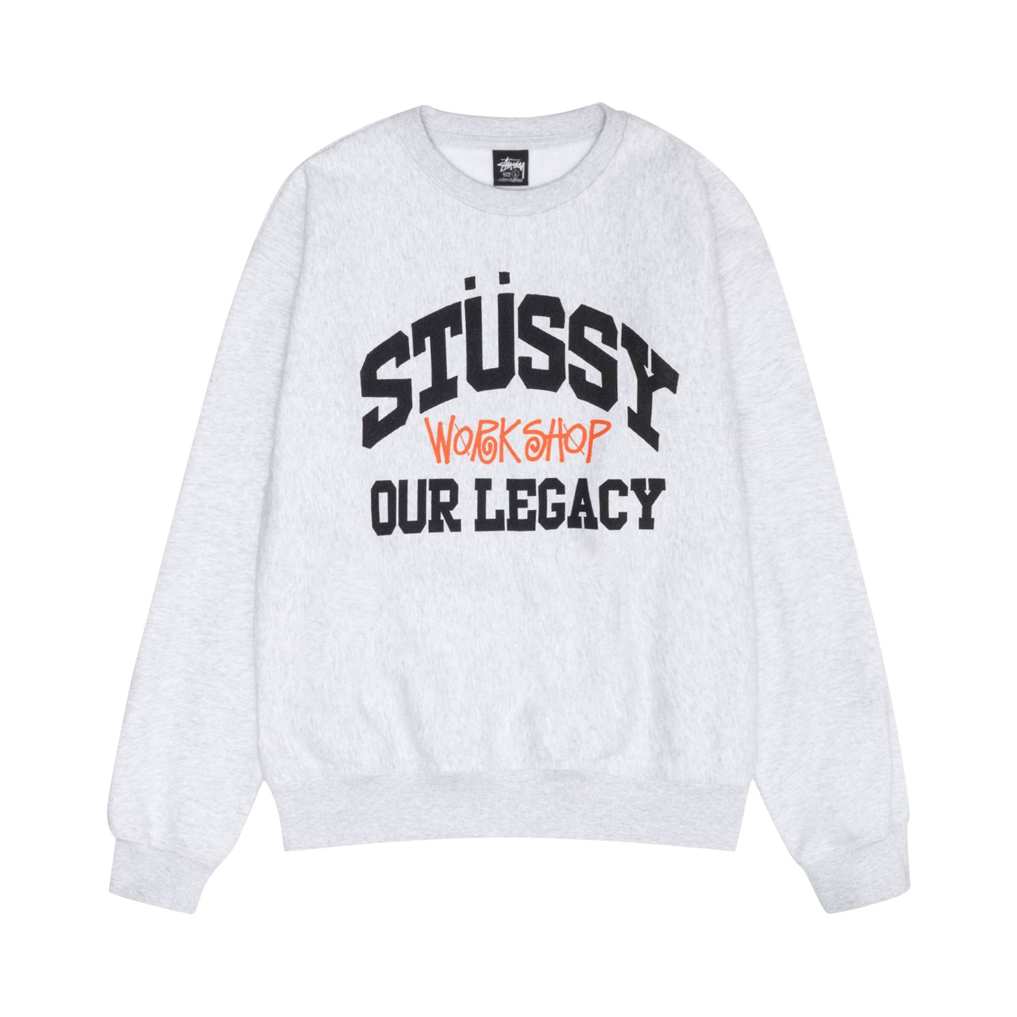 Stussy x Our Legacy x Our Legacy Work Shop Collegiate Pigment Dyed Crew 'Ash Heather' - 1