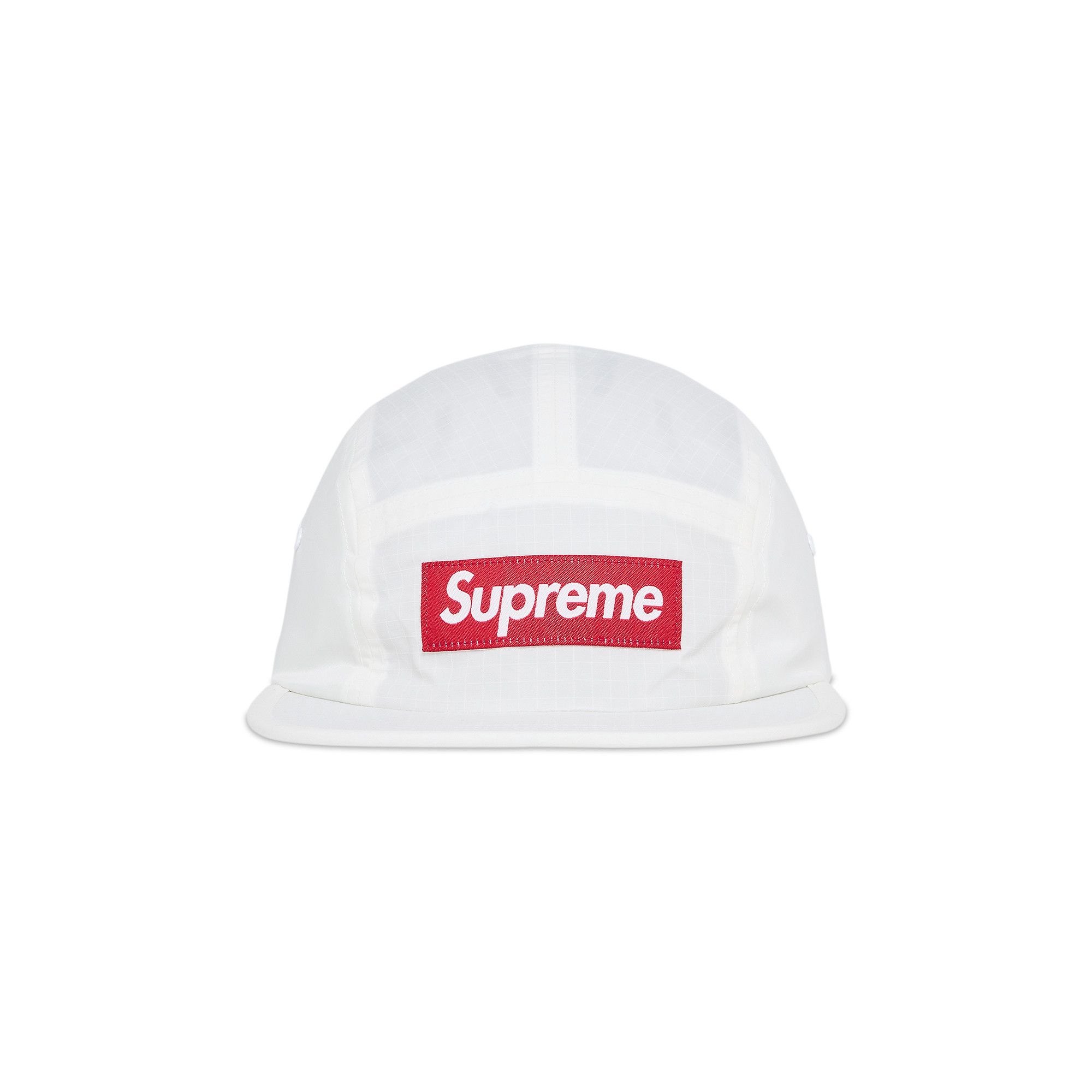 Supreme Waxed Ripstop Camp Cap 'White' - 1