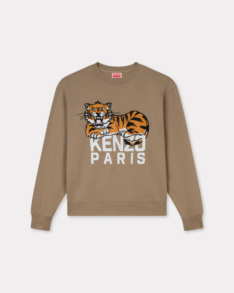 'KENZO Happy Tiger' embroidered sweatshirt in cotton - 1