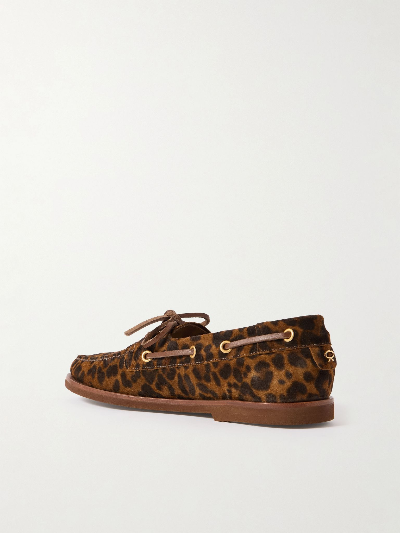Vandée leopard-print suede boat shoes Leopard print - 3