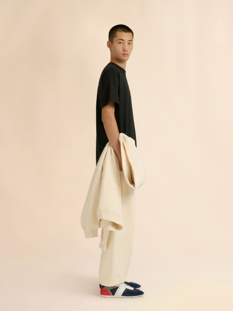 MARNI + MADHAPPY BLACK COTTON T-SHIRT WITH ANIMAL PRINT 6
