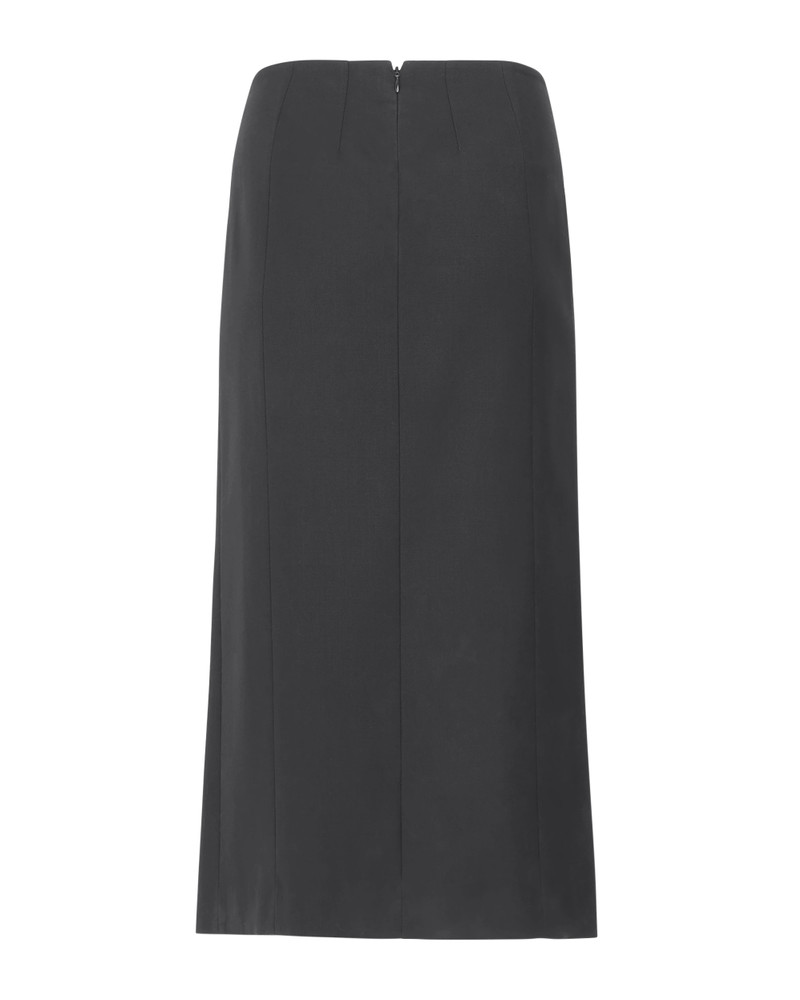 TAILORED MIDI SKIRT DARK GREY 4