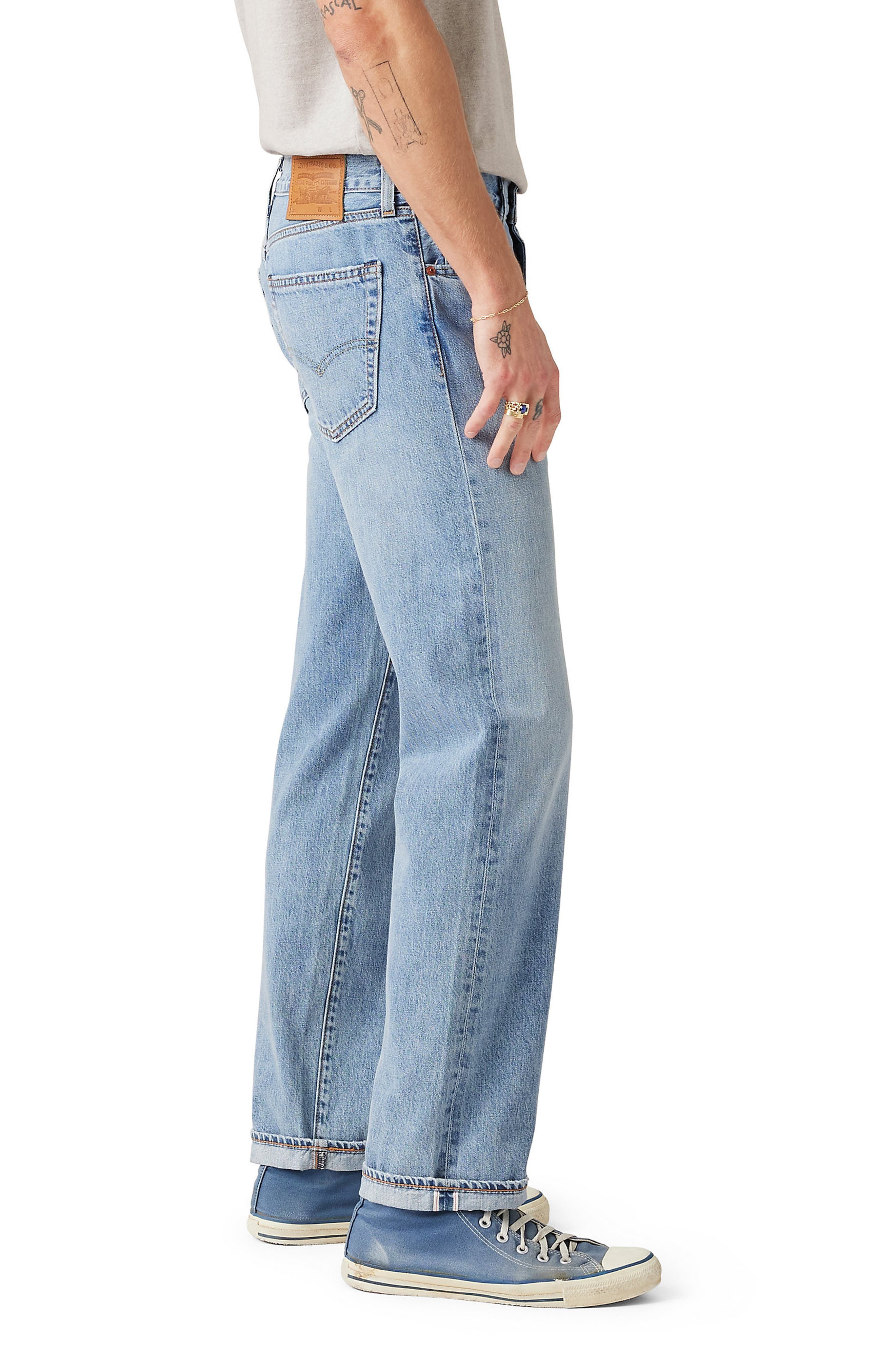 levi's 505™ Relaxed Straight Leg Selvedge Jeans in Gotta Be There Selvedge at Nordstrom - 3