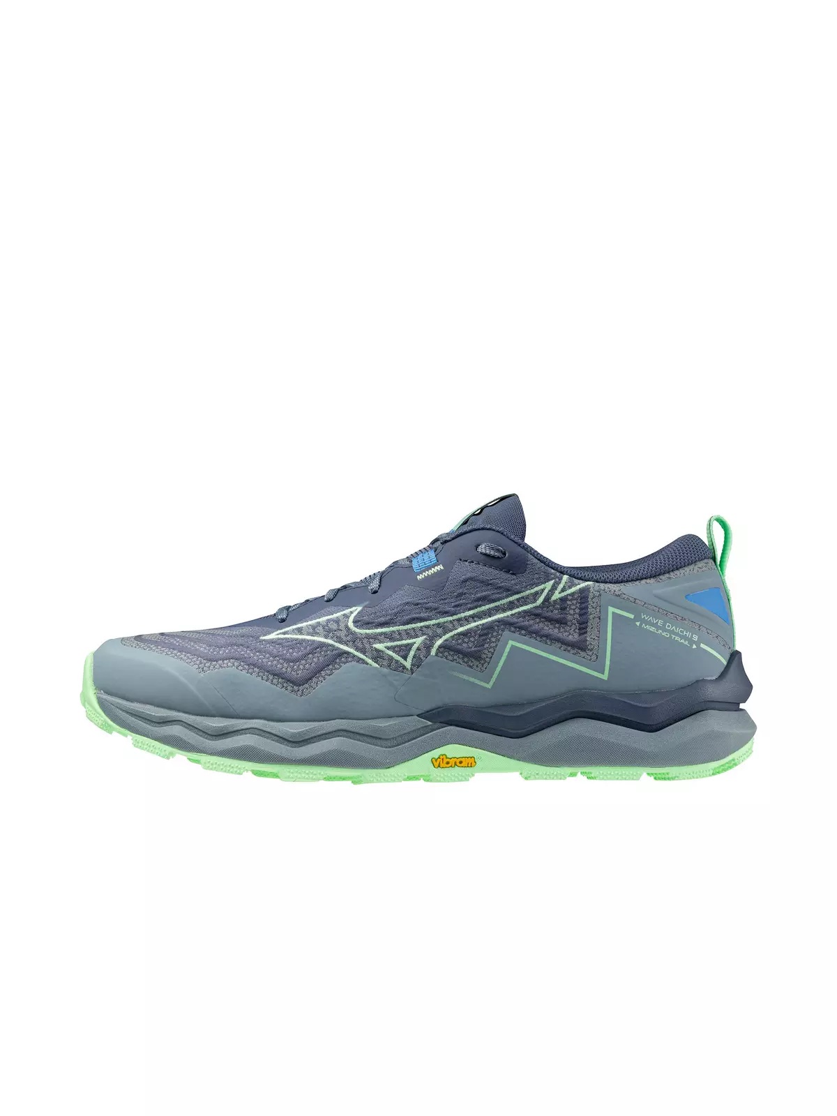 Wave Daichi 9 "Vintage Indigo/Neo Mint" Men's Trail Running Shoe - 2
