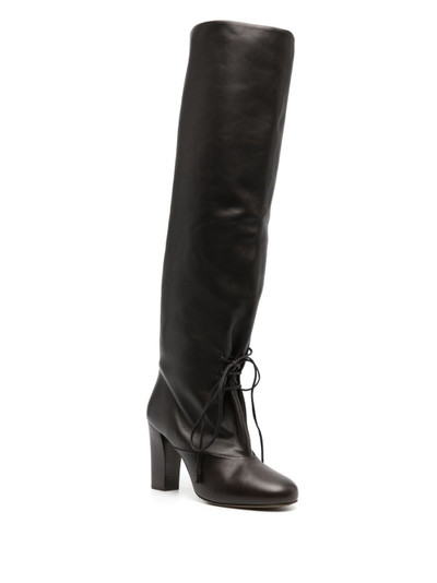 Lemaire 80mm leather knee-high boots outlook