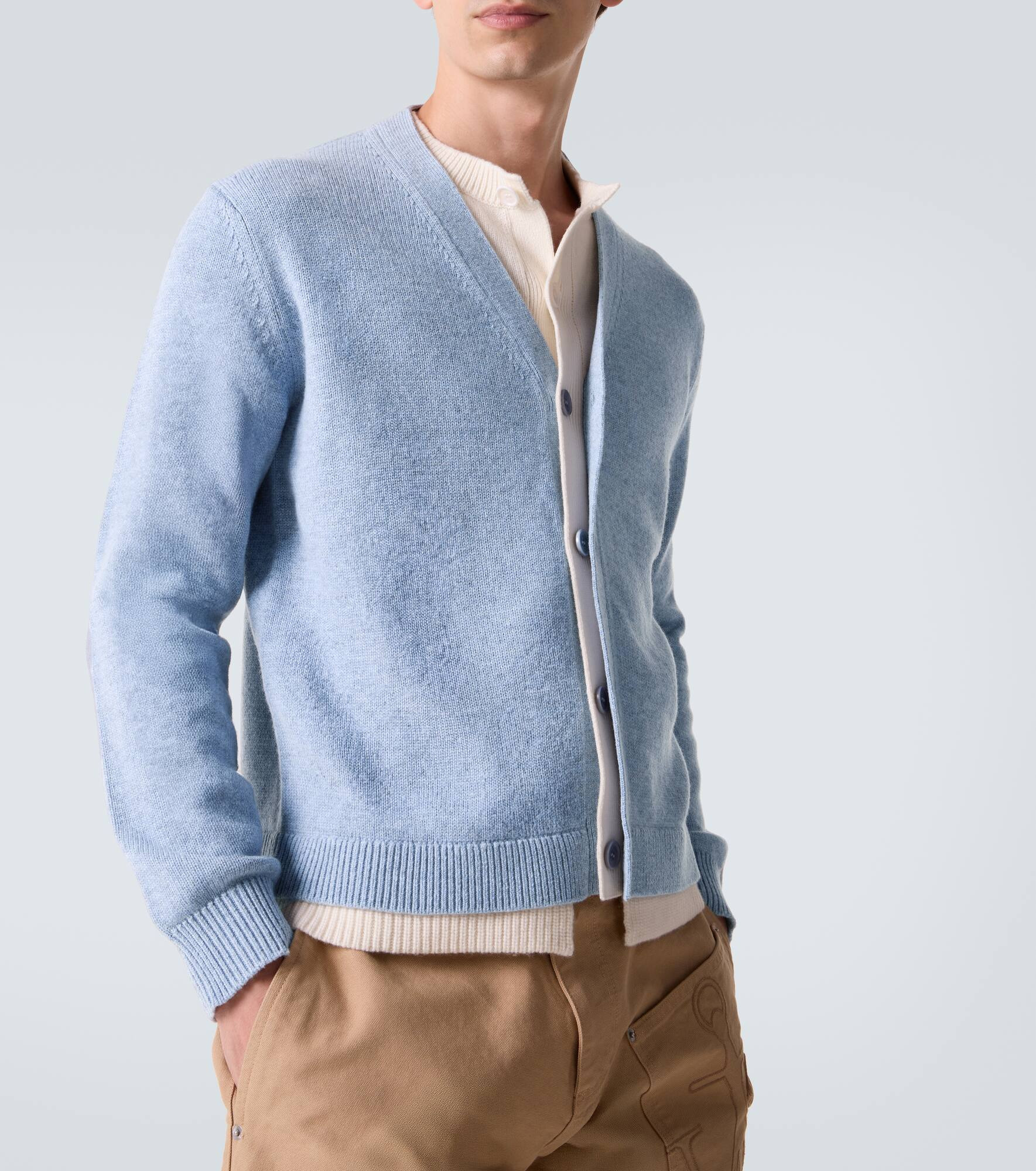 Wool and cashmere cardigan - 5