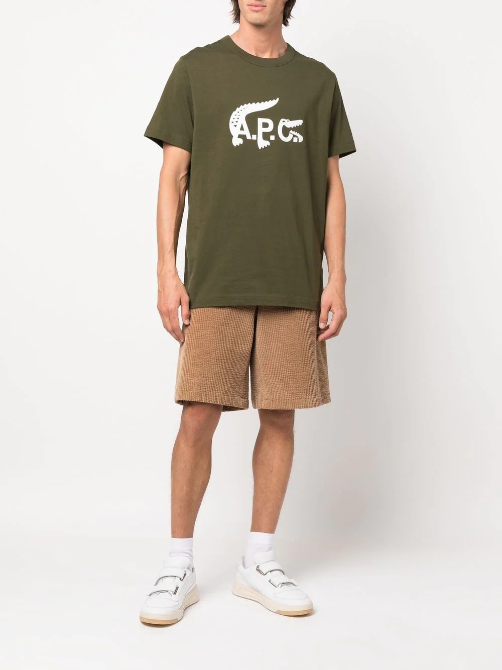 x A.P.C. logo-print cotton T-shirt - 2