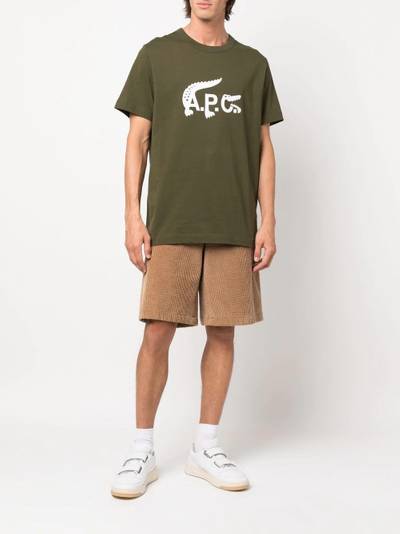 LACOSTE x A.P.C. logo-print cotton T-shirt outlook